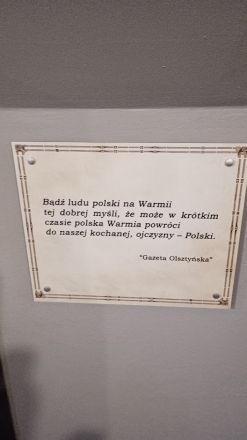 En önskan från det polska folket i det polska Warmia att landskapet finge återbördas till sitt polska fosterland.