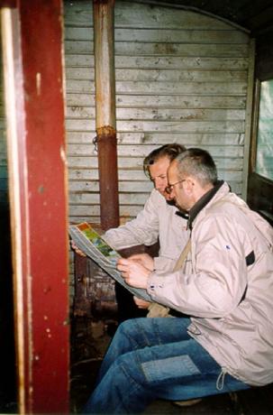 Planer smids i skogshuggartåget.